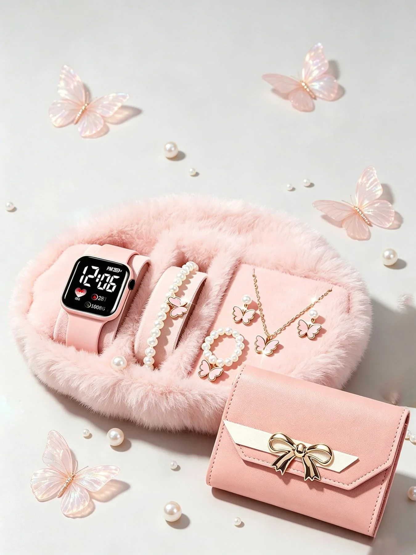 Love-shaped small square couple children's watch, sports LED electronic watch, student electronic watch