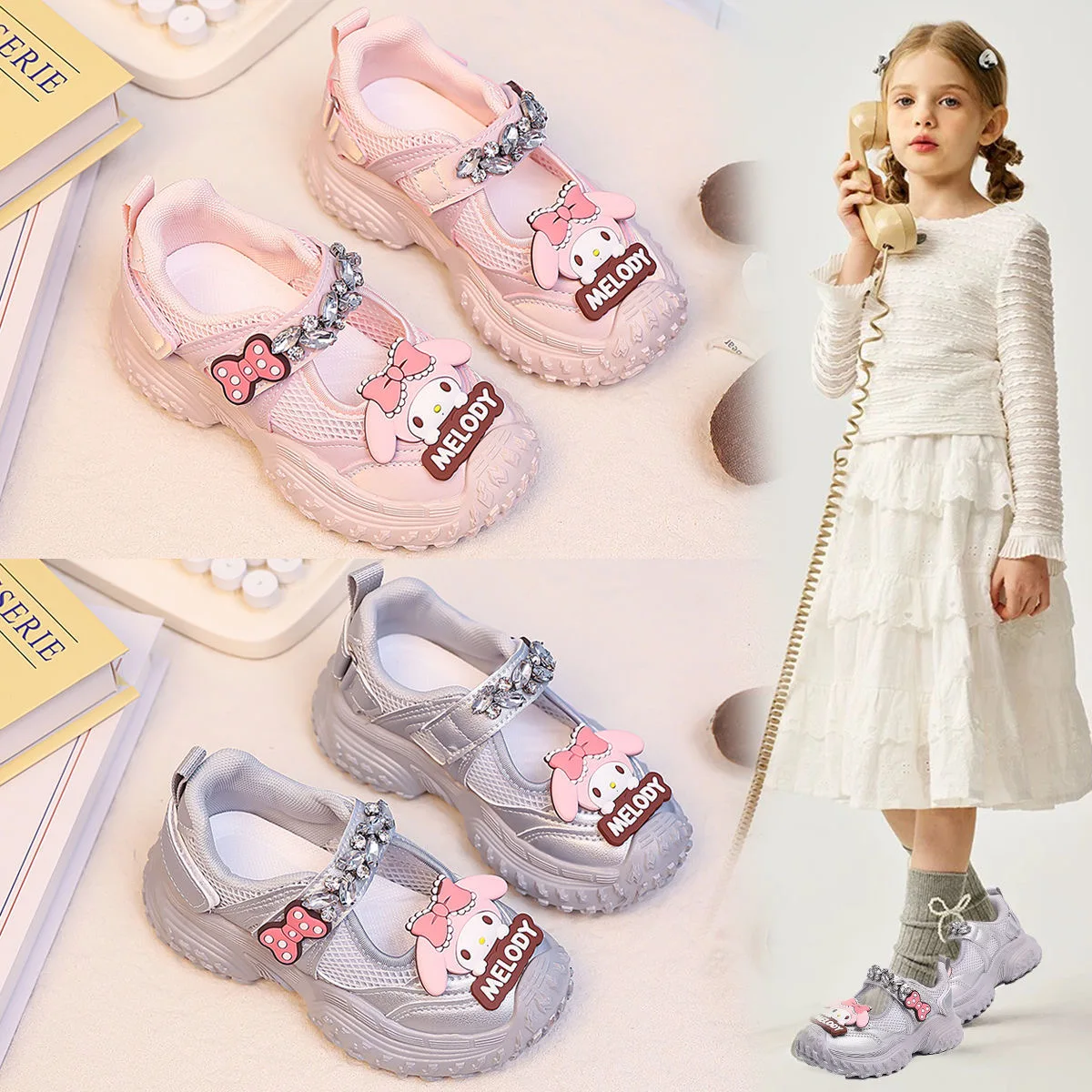 

Miniso My Melody/летние детские сандалии, дышащая противоскользящая обувь для малышей, уличные сандалии, сандалии для мальчиков и девочек, быстросохнущие сандалии