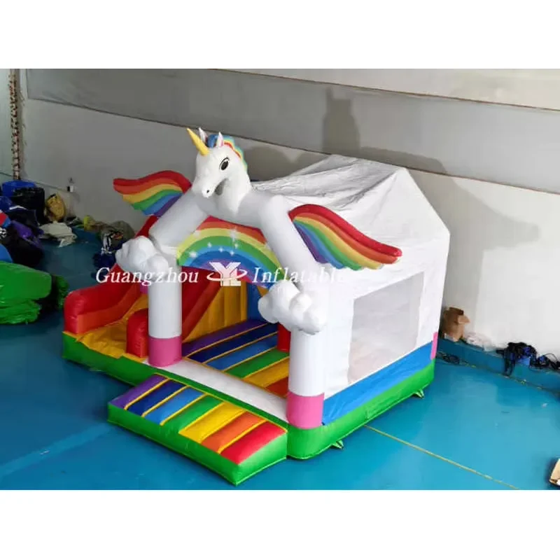 Professional Outdoor Party Jump Bounce House Children's Inflatable Jump Bed Slide Inflatable Combo Unicorn Unit Bounce Castle