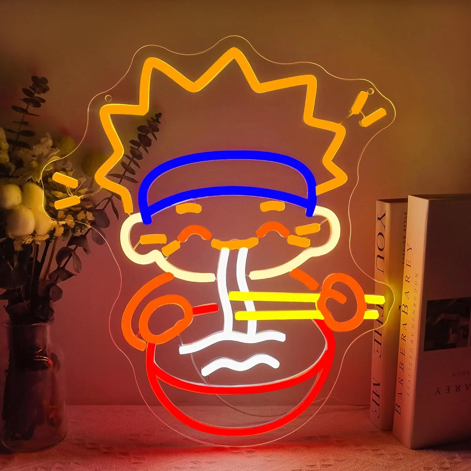 アニメラーメンネオンサインled調光可能ヌードルナルトネオンライトusb、日本料理店キッチンバーラーメンショップパーティーデコレーションギフト用