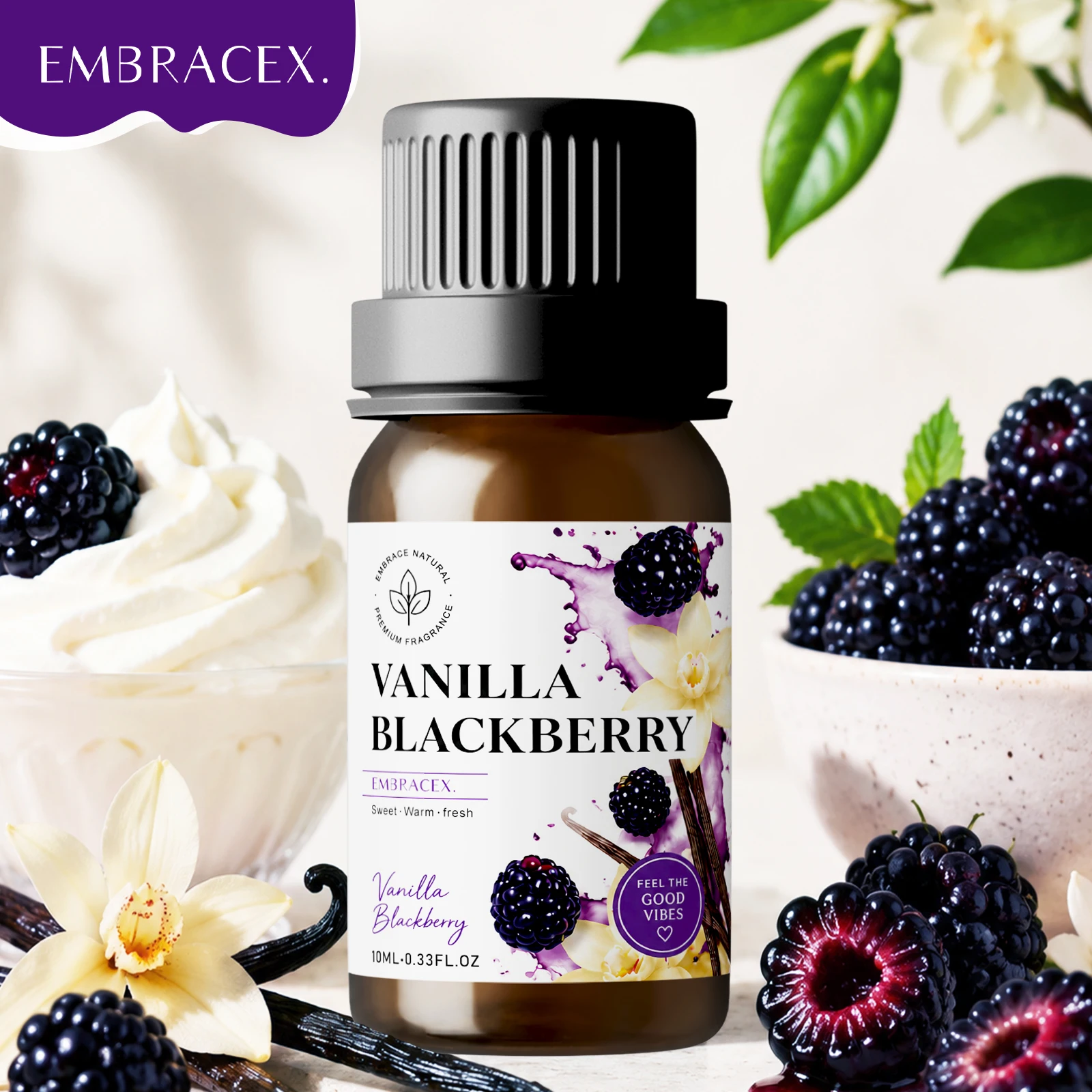 10ml Vanilla Blackberry Fragrance Oils Long Lasting Humidifier Diffuser Fragrance For Home Car Air Freshener Gift For Friends