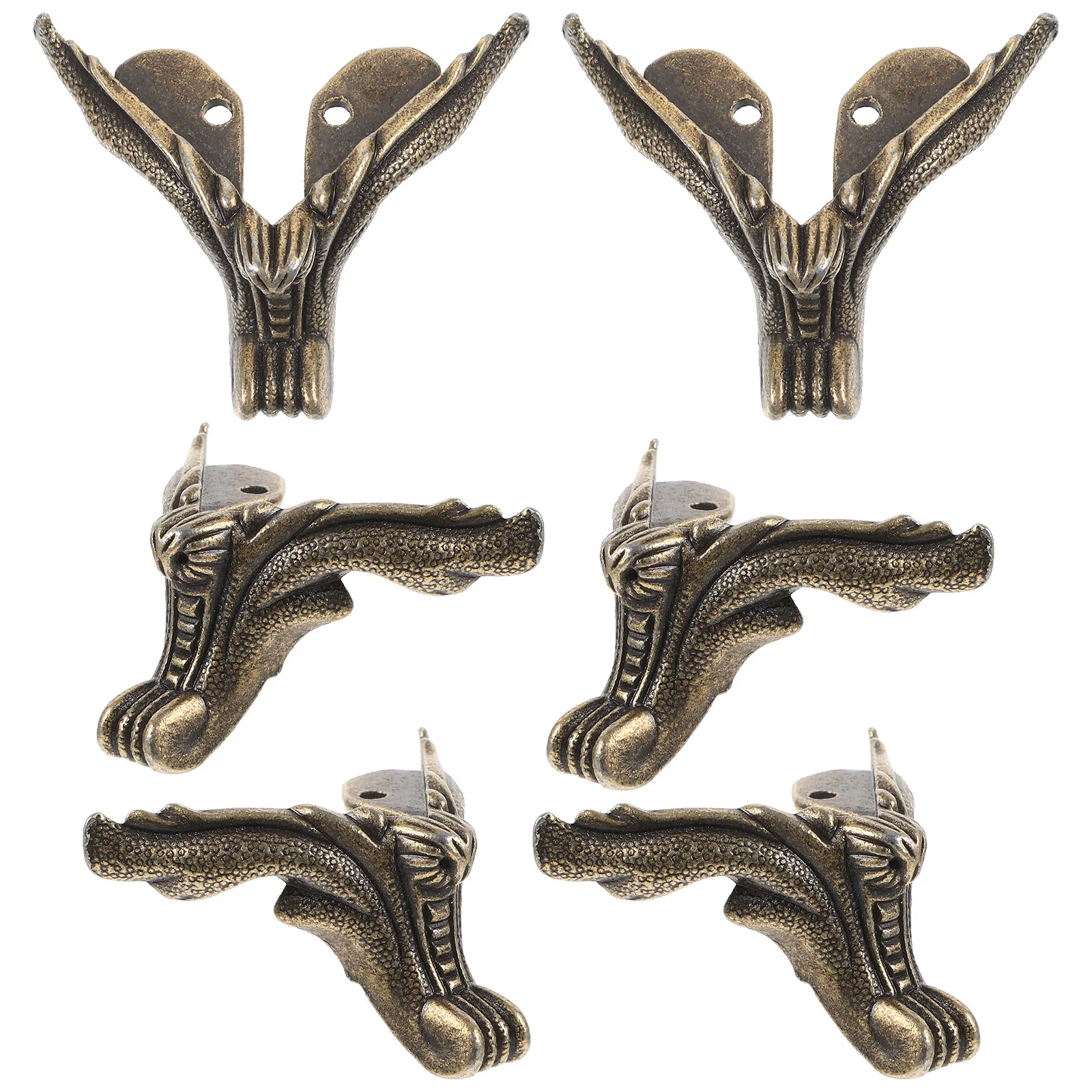 6PCS 30x42mm Furniture Support Feet Zinc Alloy Tiger Feet Shape Gift Box Decoration Legs Sofa Accessories Dark Green