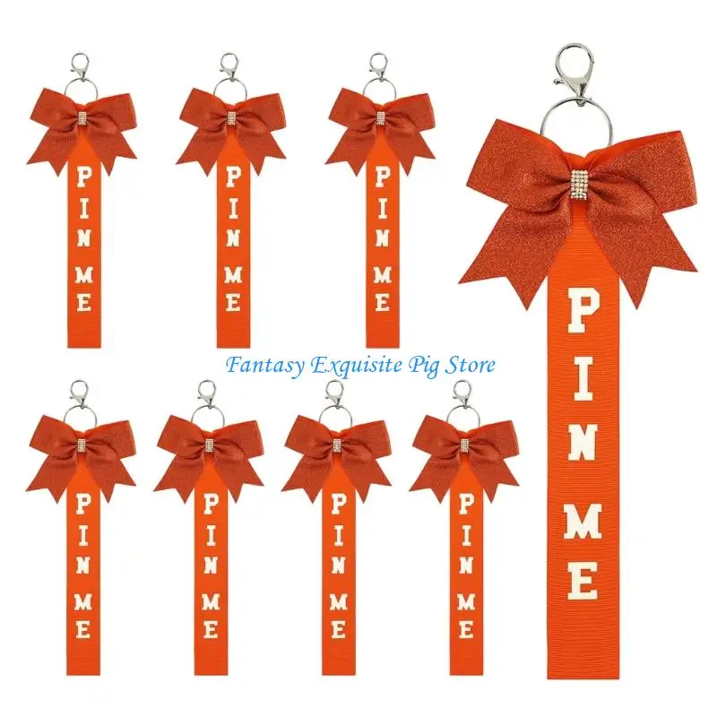 حزمة مفاتيح لعبة Game Day Ribbon 8 ملحقات مشجع مع بلورات مثل ملابس الزخارف