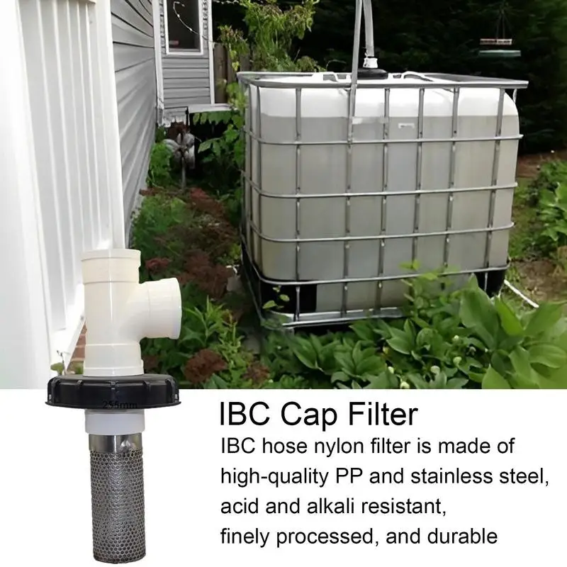 Rain Barrel Water Filter Rain Barrel Hose Cap Attachment Rain Bucket Filter Hose Cap Attachment For Dead Leaves