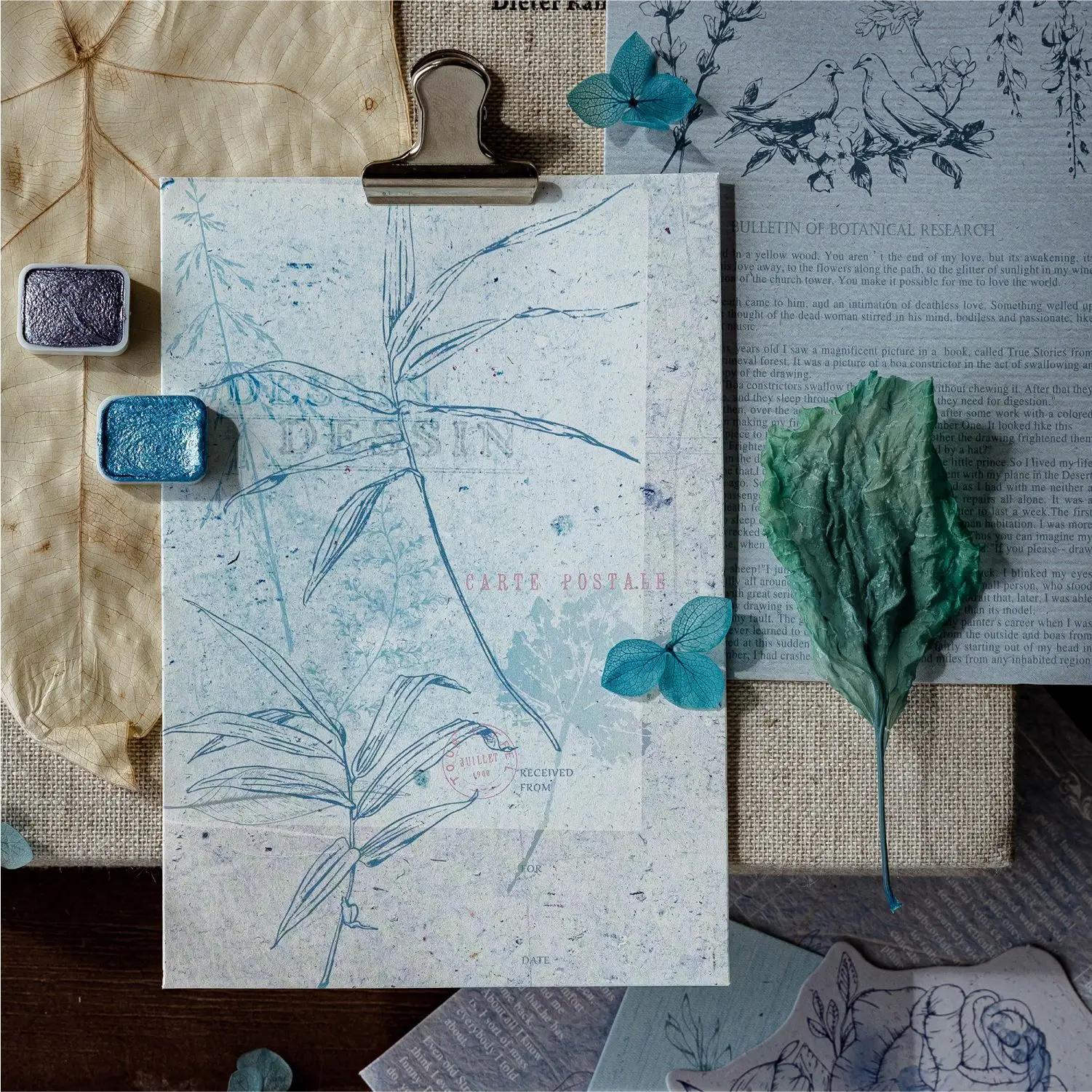 20pcs/lot Memo Pads Material Paper Vintage Old Color Illustration Guide Diary Journal Scrapbooking paper Card Background