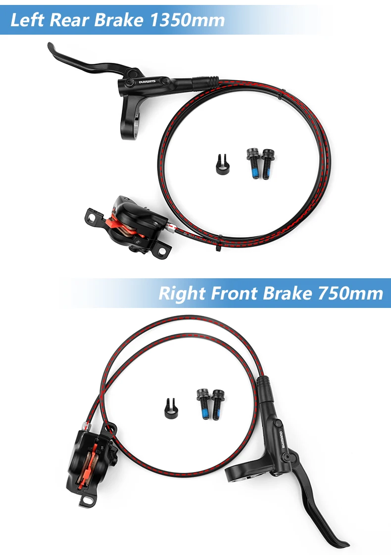 Shimano BR MT200 Hydraulische Scheiben Bremse 1550 1500 1450 850 800mm Links Vorne Rechts Hinten Bremse Set RT-10/26/56 160 180mm Rotor – Detail 3