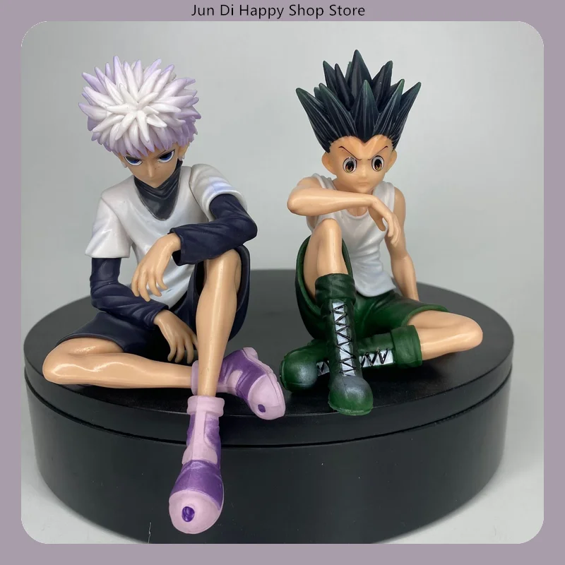 

Hunter x Hunter Killua Zoldyck/Gon Freecss Sitting Pose Anime Figure Model Statue Collection Desktop Decoration Ornament Toy