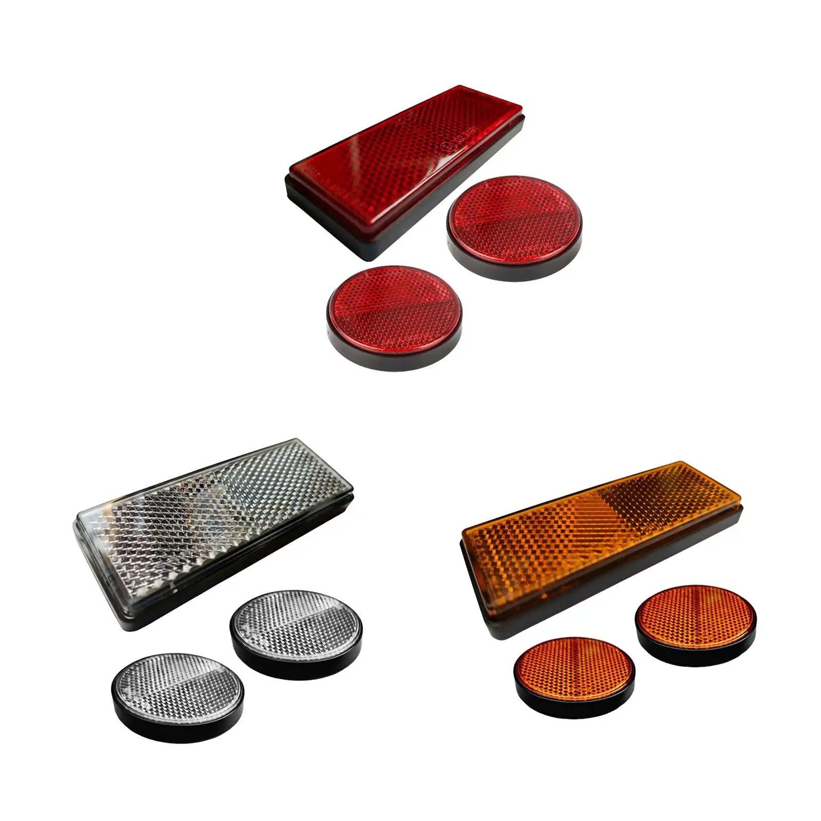 

3x Motorcycle Night Reflector Reflective Warning Reflector for Car Boat