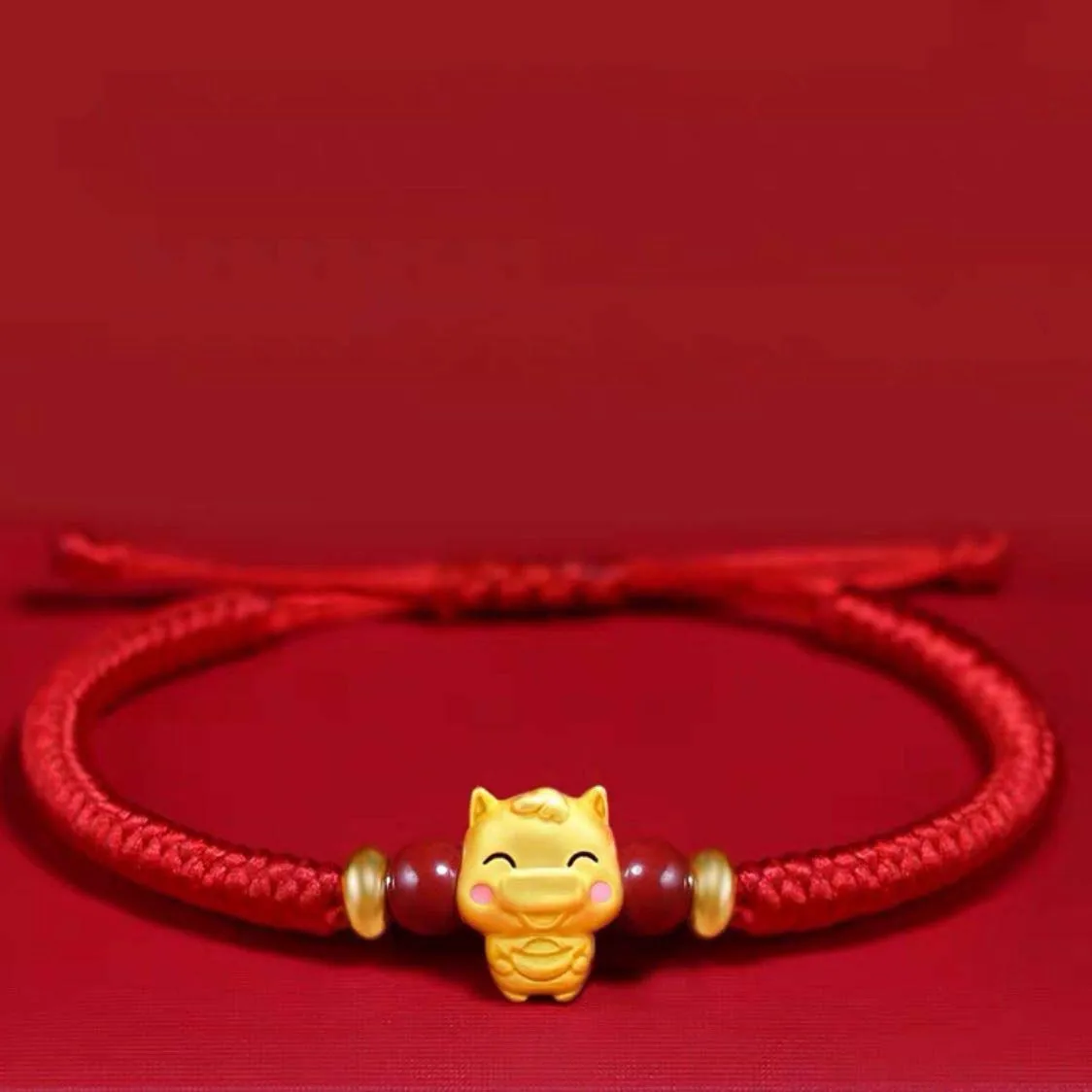 12 Constellation Zodiac Sign Adjustable Couple Bracelet Lucky Red Rope Charm Animal Pendant Bracelet for Women Men Birthday Gift