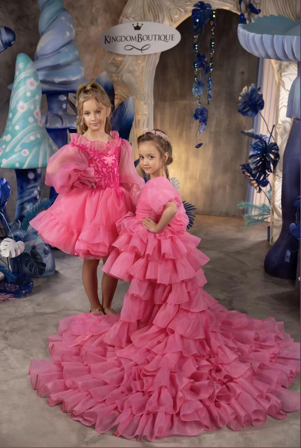 Vestido da menina de flor com cauda destacável manga curta arco vestidos de baile princesa festa de casamento primeira comunhão vestido de aniversário personalizado