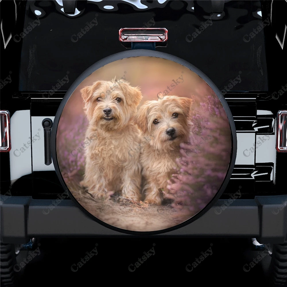 Norfolk Terrier animal Car Tire Cover Protection Dustproof Customized Universal Camper Off-Road Vehicle auto Car Tire Cover