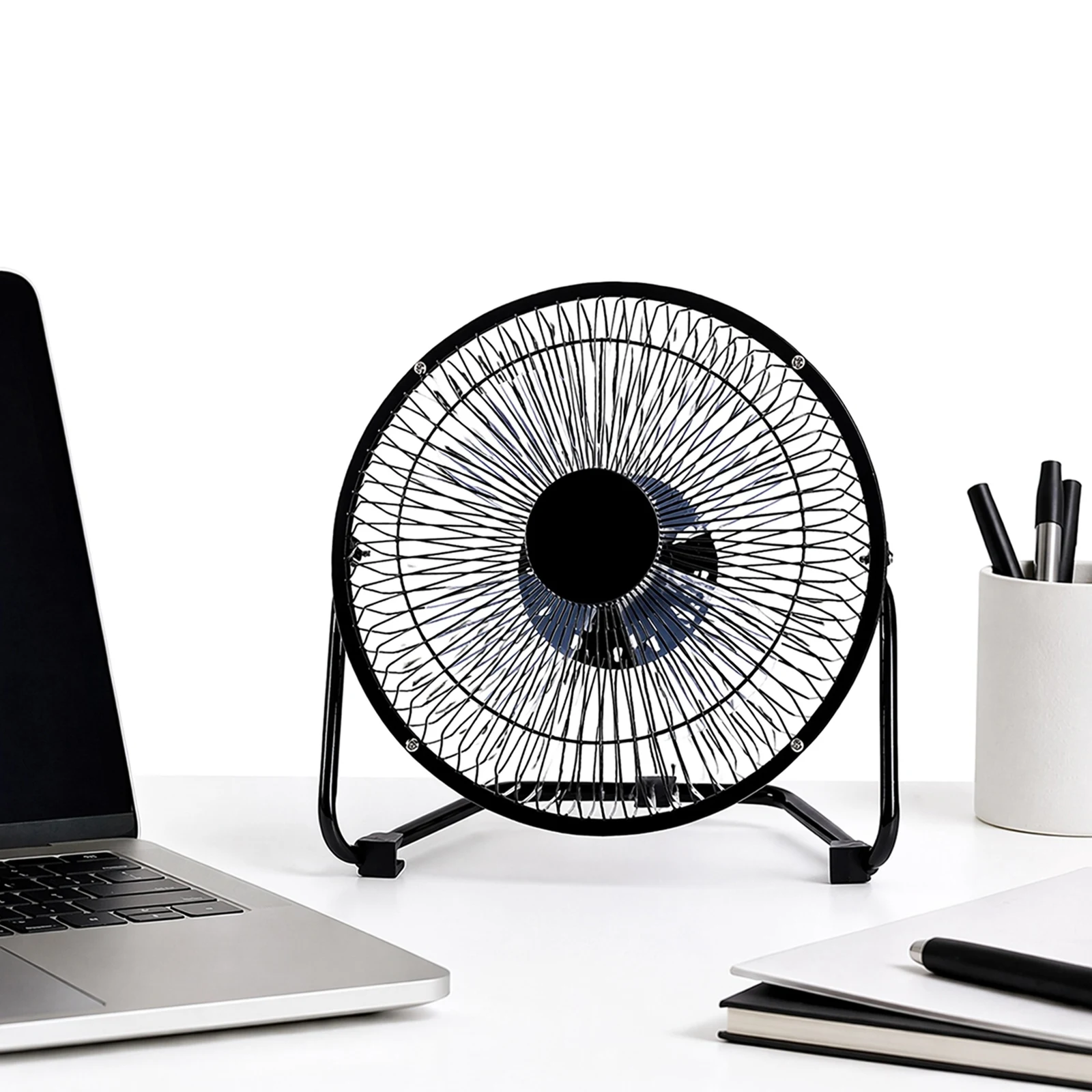9 inch High Velocity Floor Fan 3-Speed USB Powered Portable Metal Cradle Fan with Adjustable Tilt Wall Mounted & Standing Fan view 5