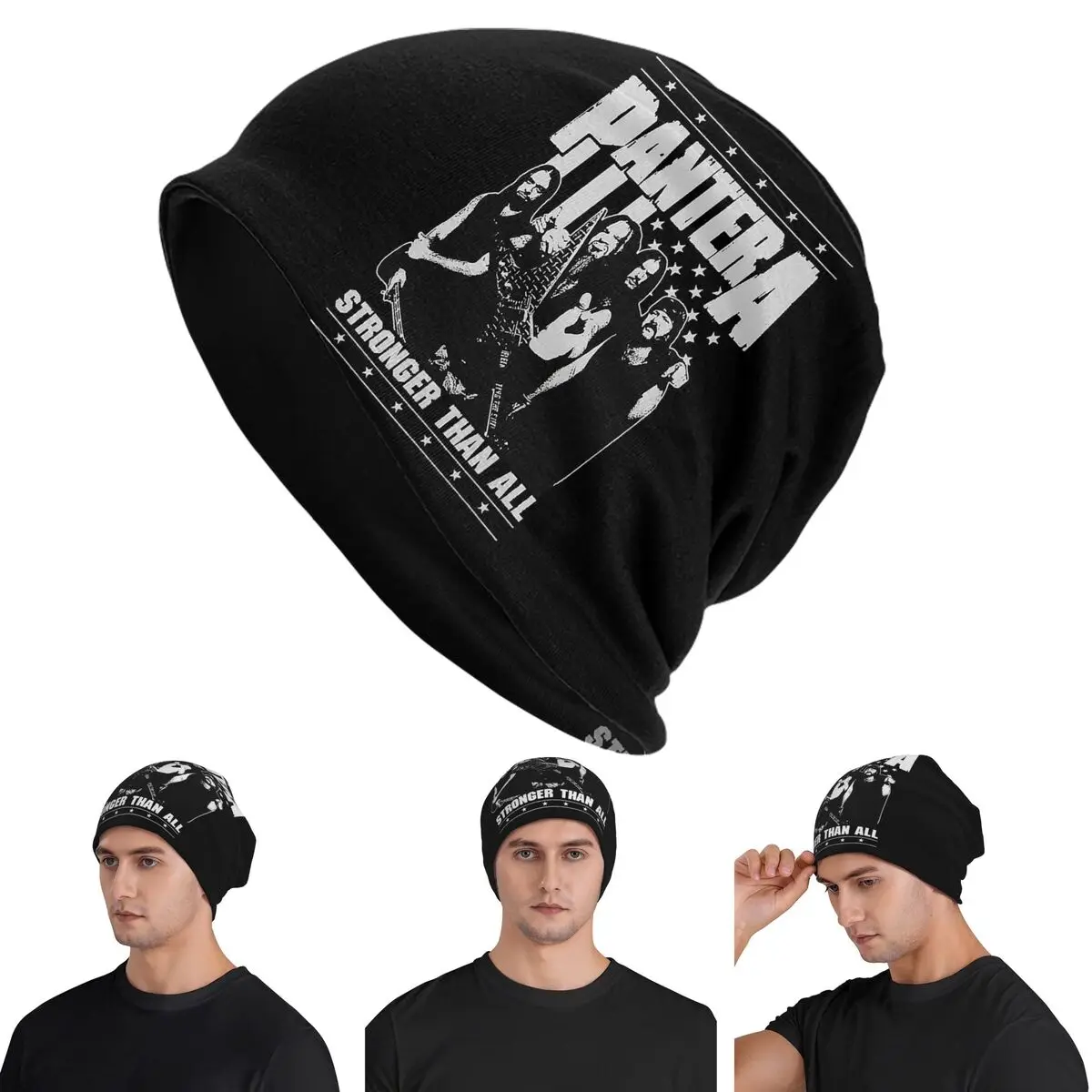 

Pantera Heavy Metal Band (1) Skullies Beanies Hats Warm Autumn Winter Outdoor Cap Knitted Bonnet Caps for Unisex Adult