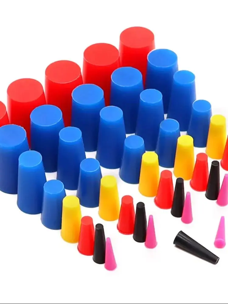 Juego de 110 Tapones de Silicona, Resistentes a Altas Temperaturas, para Sellado de Orificios, Enmascaramiento y Uso General, en Varios Colores