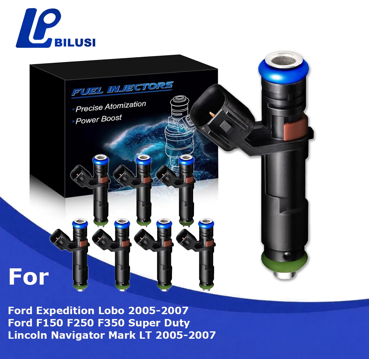 

Bilusi 5.4L Fuel Injector For Ford F250 Super Duty Expedition Lobo For Lincoln Navigator Mark LT 05-07 5C3Z9F593DA 8S4Z9F593A