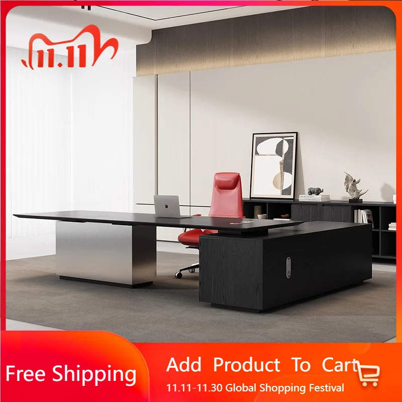 

Study Modern Office Desk Computer Standing Executive Drawer Conference Luxury Office Desk Long Lshaped Ufficio Home Furniture