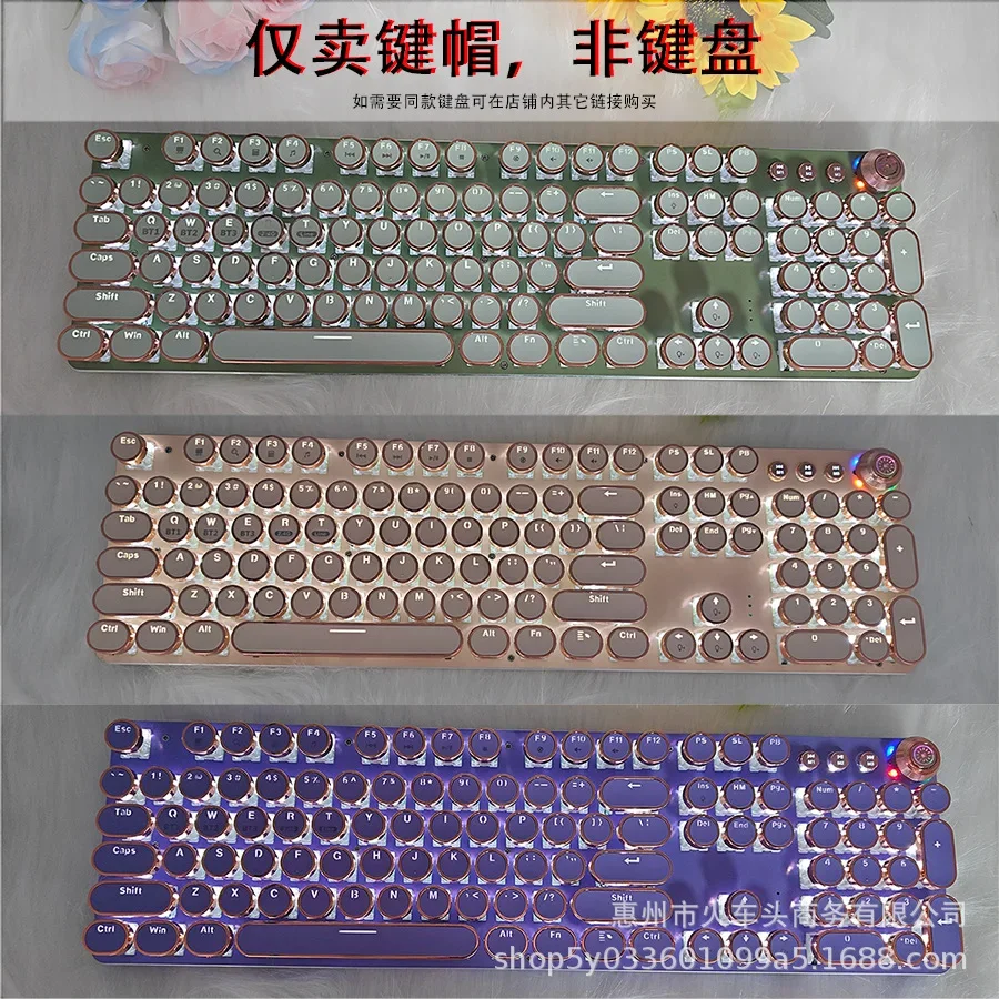 Punk Keycaps Perancis Korea Rusia Spanyol Thai Taiwan Phonetic Mechanical Keyboard Round Keycaps