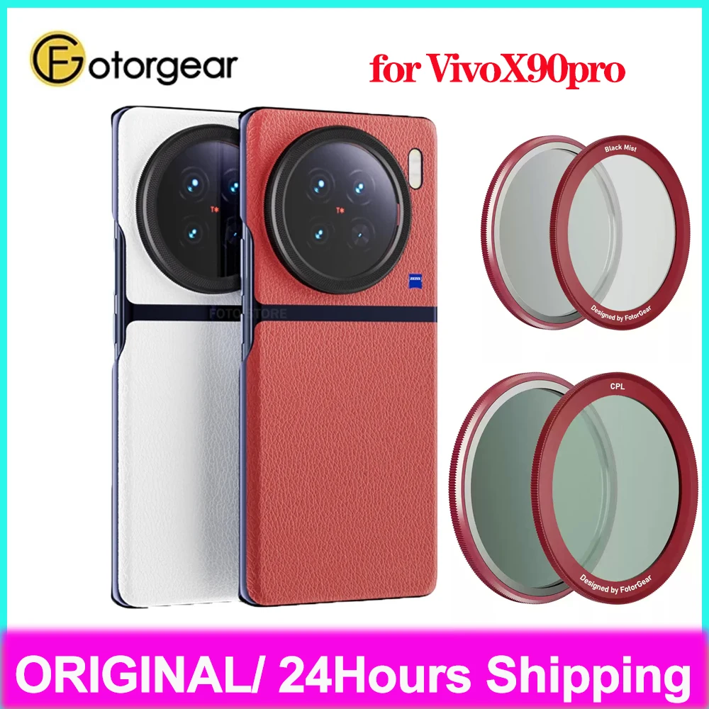 Fotorgear Photography phone case for Vivo X90 Pro Vivo X90 Pro Plus with 52mm Magnetic Filter Magsafe Lens Cover CPL Black Mist