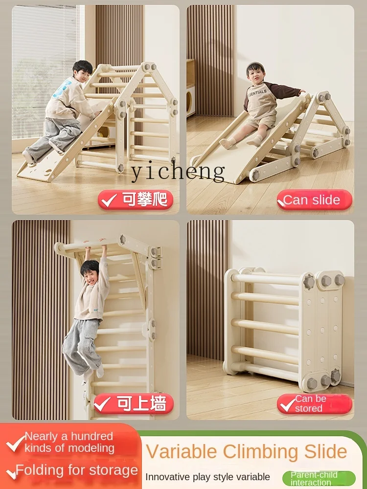 Tobogán de bebé para interiores, estante de escalada multifuncional plegable para niños, XL