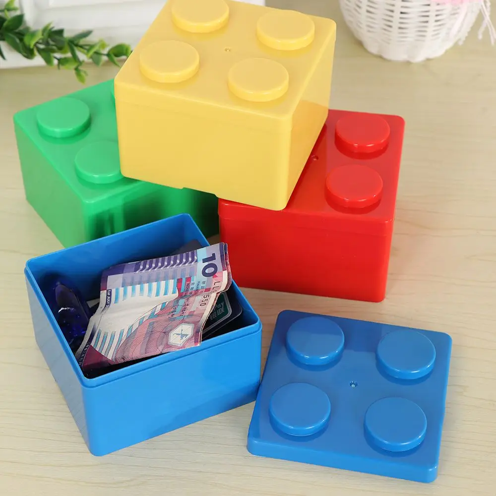 New Creative Storage Box Building Block Shapes Plastic Saving Space Box Superimposed Desktop Container Home Storage Organization