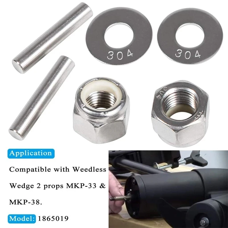 

MX 6pcs/set MKP-34 Prop & Nut Kit E Fits for Minn Kota Trolling Motor Includes Prop Nut & Washer 1865019