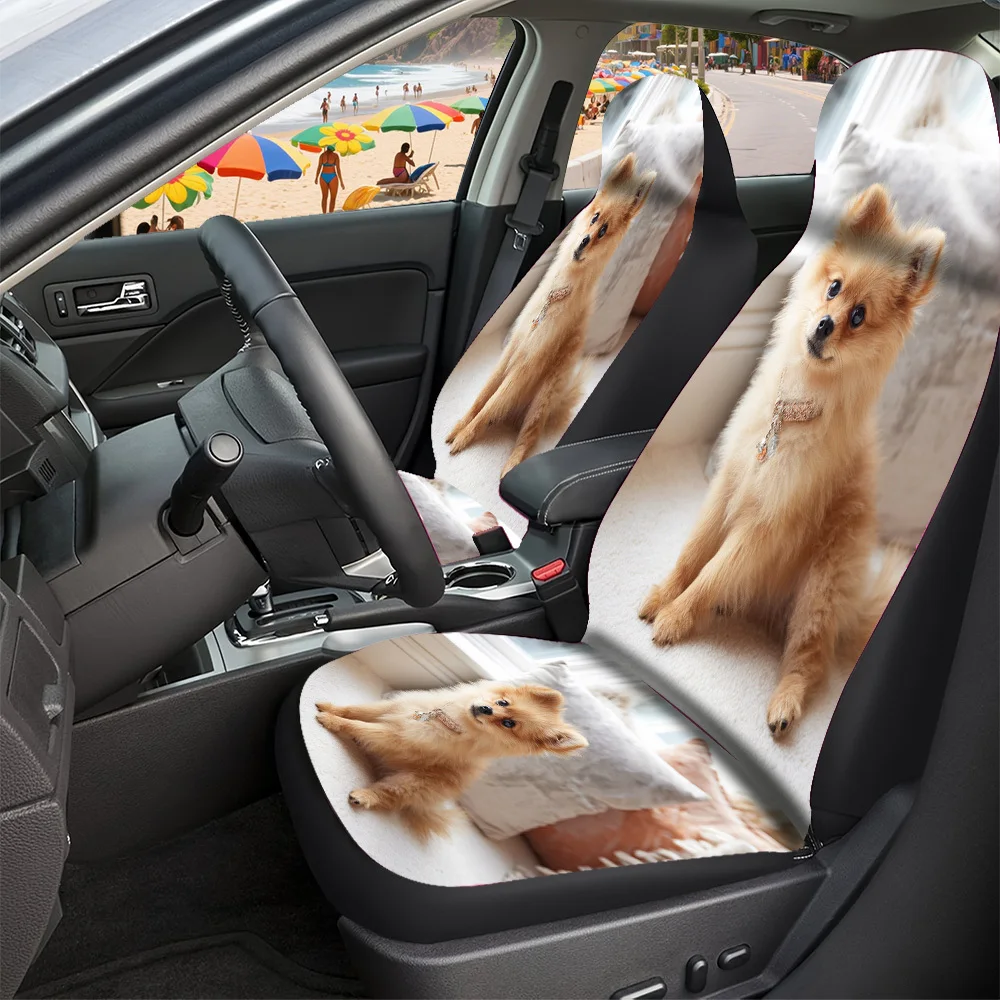 Car Seat Covers - Halloween Christmas New Year Easter Lucky Gift For Friends Premium Small Dog Sitting Window Area Fit For Cars