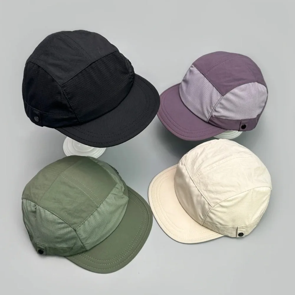 Casual Short Brim Baseball Hats Breathable Quick-Dry Sun Hat Sun Protection Adjustable Camping Hat