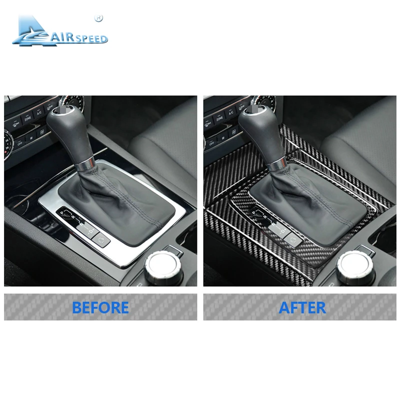 

Real Soft Carbon Fiber Car Center Gear Shift Panel Trim Cover for Mercedes Benz C Class W204 2007 2008 2009 2010 2011 2012 2013
