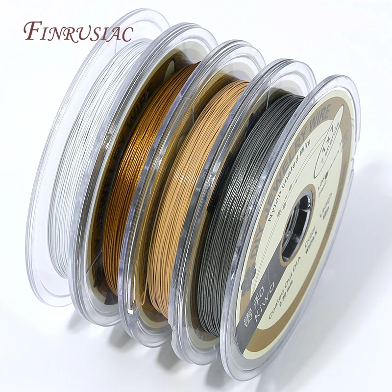 50 Meter/Rolle 0,3/0,38 mm nylonbeschichteter Edelstahldraht, Schmuckdraht, Perldraht für DIY Armband- und Halskettenherstellung, Bastelschnur – Detail 12
