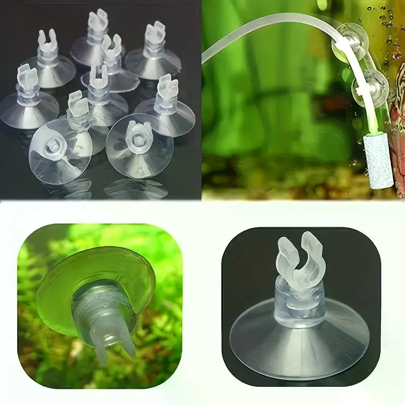 10pcs Aquarium Suction Cup Holders Air Tubing Pumps Secure Grip Multi-Purpose Use Aquariums Ponds No Fall