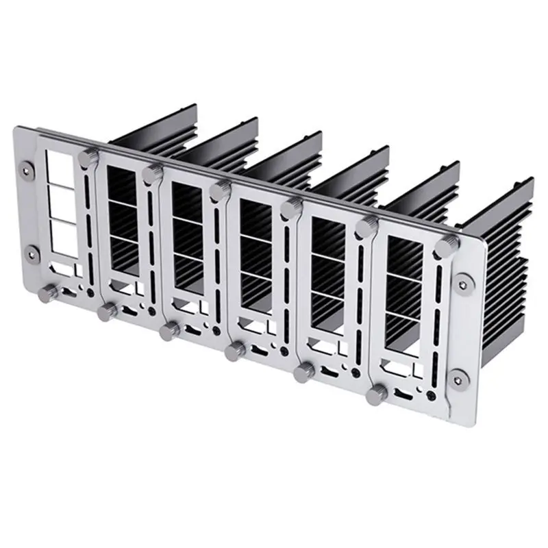 Pirack-M6F Multi-Node Server Cluster Kit 2U Rack Mount Kit For Raspberry Pi 4/5 Multi-Node Server Cluster