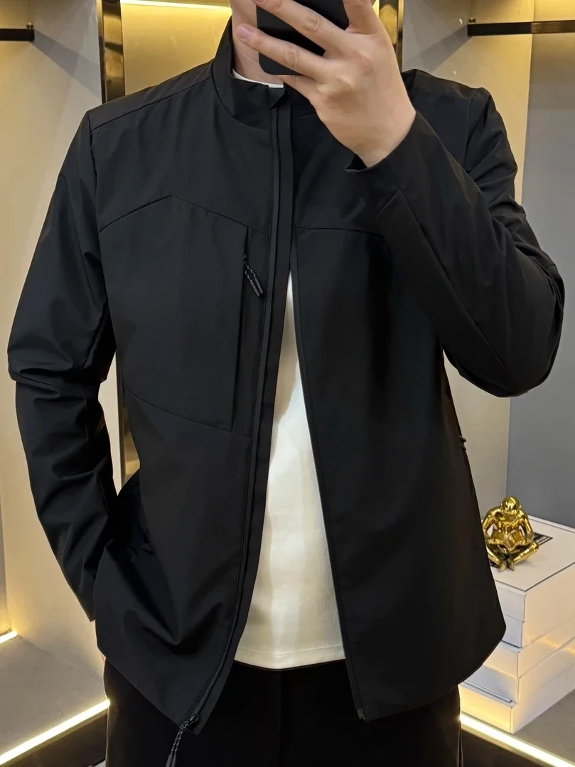 

Fashionable Casual Men's Stand Collar Jacket Spring Autumn New Arrival Stylish Business Casual Versatile High-End Sensation
