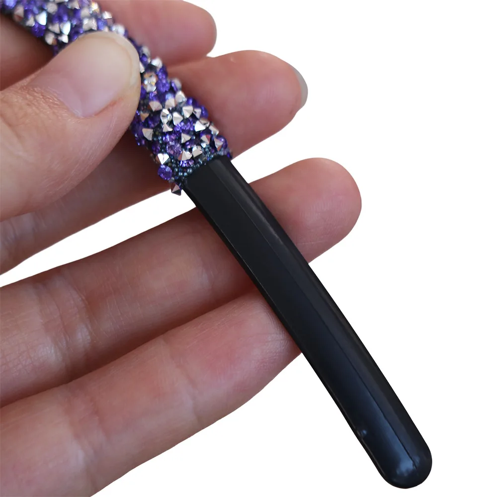 عصابة رأس بلاستيكية عتيقة من حجر الراين لامعة مع ربطة شعر رفيعة مسننة على الطراز الكوري غير قابلة للانزلاق للسيدات #6