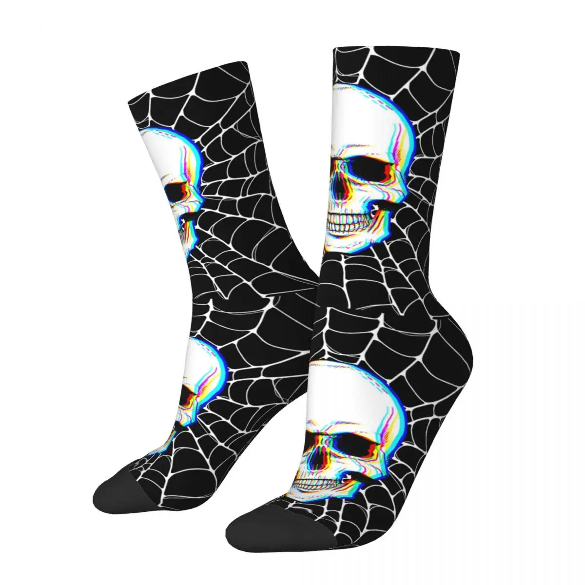 Spiderweb Skull Men Socks Outdoor Novelty Spring Summer Autumn Winter Stockings