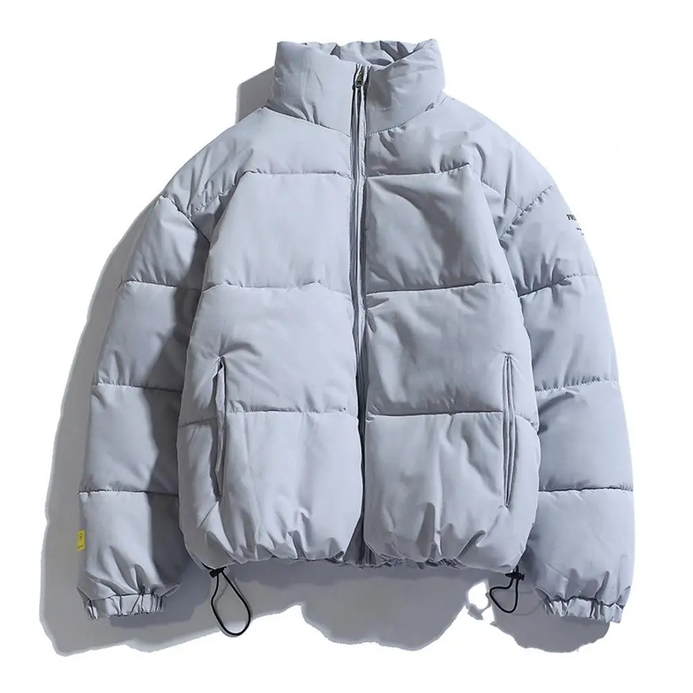 Winterjas Heren Parka 'S Dikker Warme Jas Heren Opstaande Kraag Effen Kleur Casual Parka Damesmode Nieuwe Streetwear