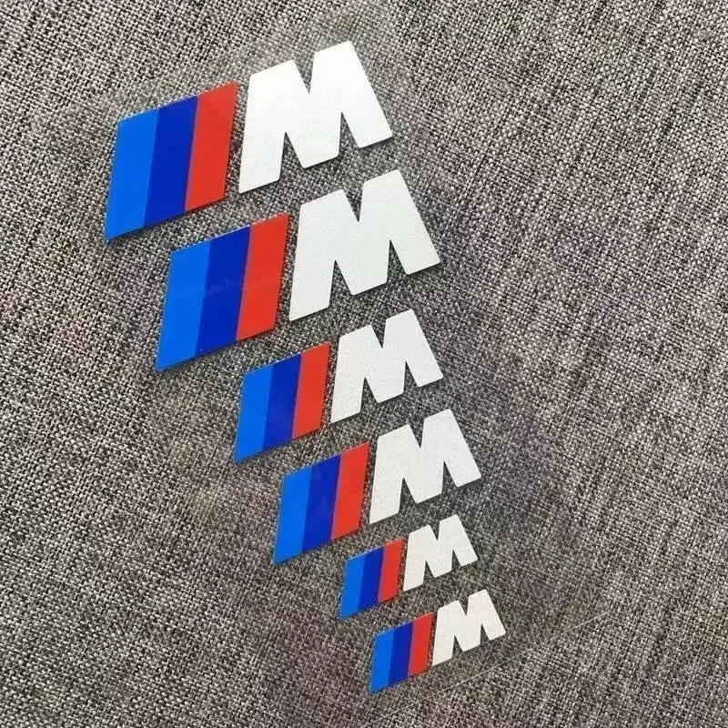 Emblema con Logotipo M Blanco y Negro para Coche, Adhesivo para Pinza de Freno, para BMW M Power Performance M3 M5 X1 X3 X5 X6 E46 E39, Accesorio para Auto