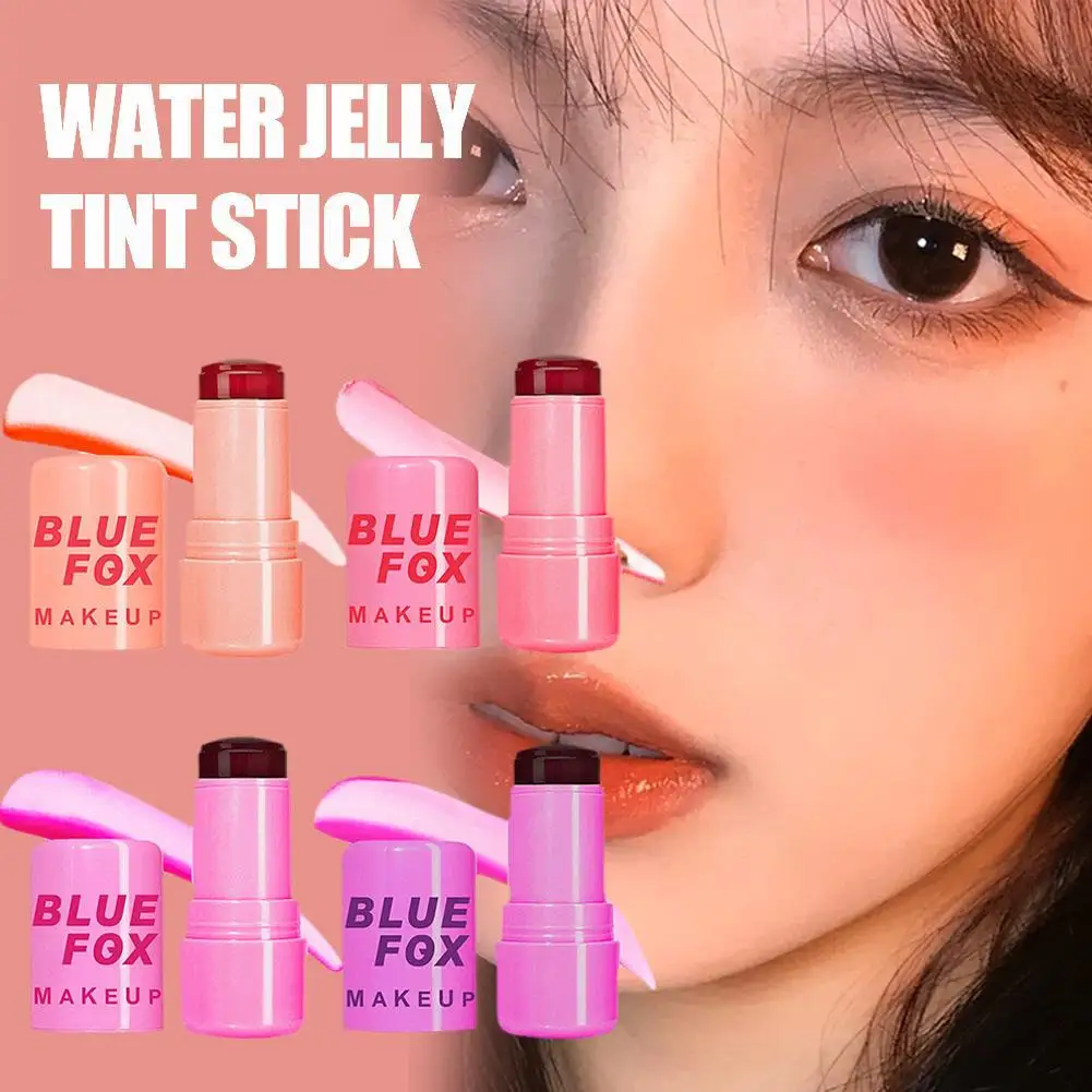 New Jelly Blush Stick Blush Lip Gloss Stick Blusher 2024 Lasting Lip Moisturizing Makeup Lip Tint Natural Water Matte White R8x1