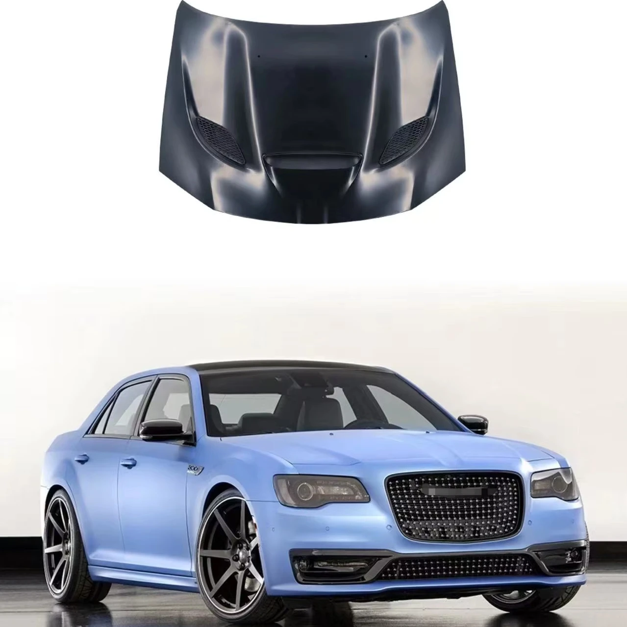 

Car Parts Carbon Fiber Engine Cover Hood for Chrysler 300C SRT Carbon Fiber Bonnet Perfect Fitment 2013-2018 Front Kits