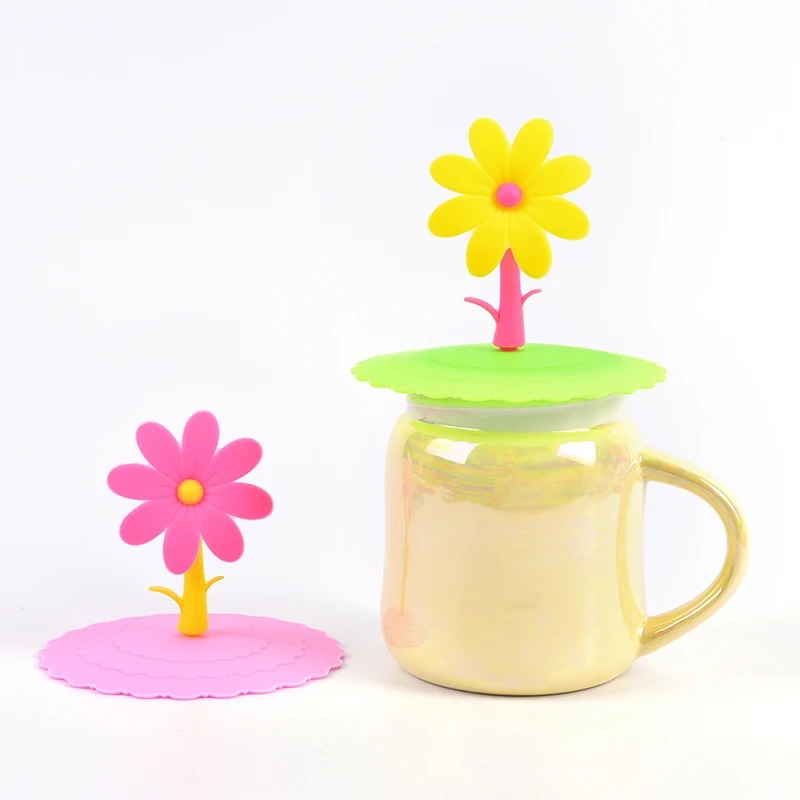 Tampas de copo driking silicone anti-poeira tigela capa resistente ao calor do boneco de neve selos canecas de vidro tampa de cozinha ferramentas de chá tampas