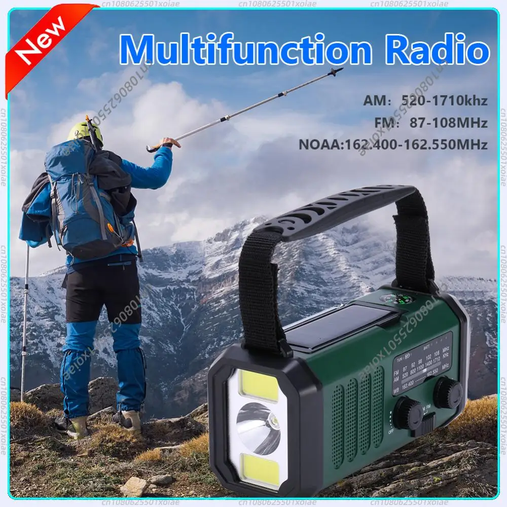 led-solar-radio-flashlight-reading-lamp-10000mah-emergency-radio-handcrank-solar-type-c-charging-solar-emergency-radio-sos-alarm