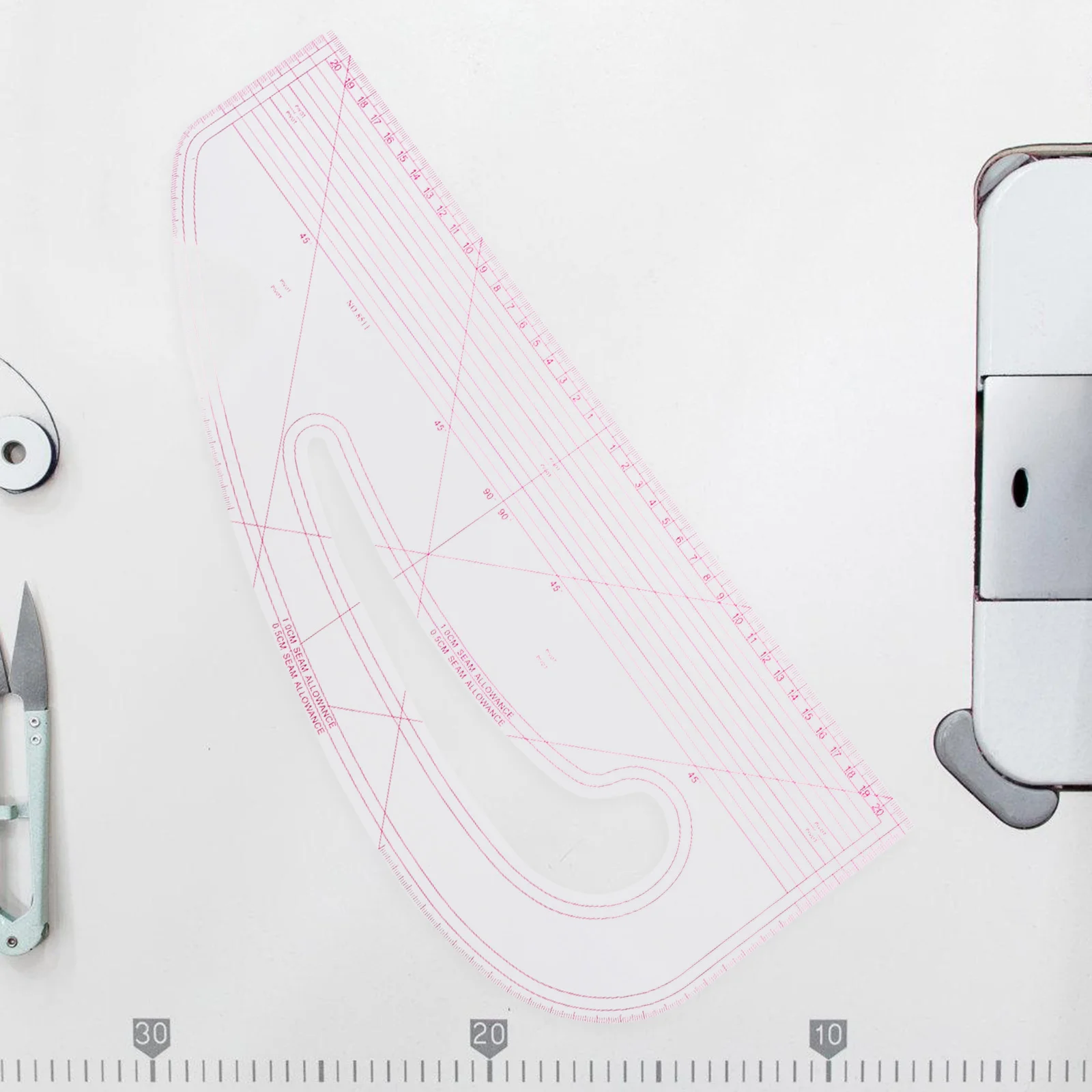 Dobladillo rizador de pelo regla de clasificación curva reglas de costura francesas para hacer patrones tela de PC