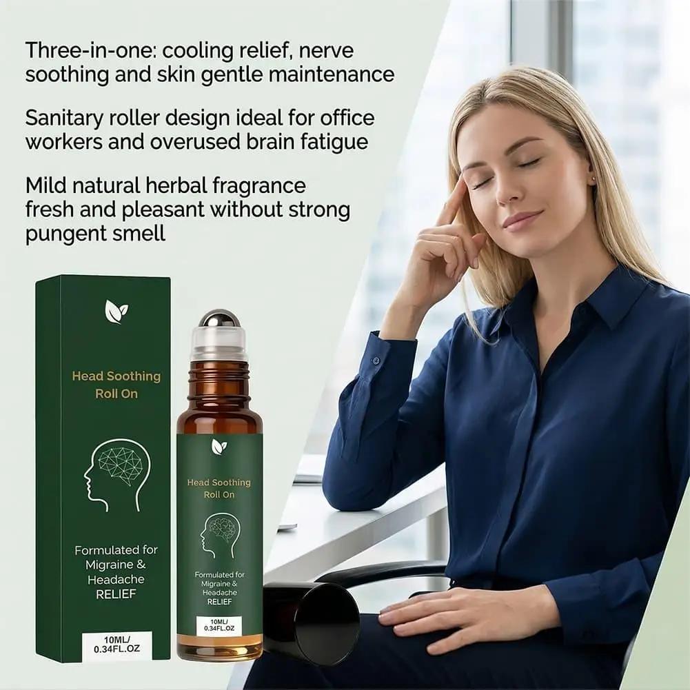 10ML Herbal Scalp Care Ball essence Refreshing Mint Alleviates Body Discomforts Portable Massage essence