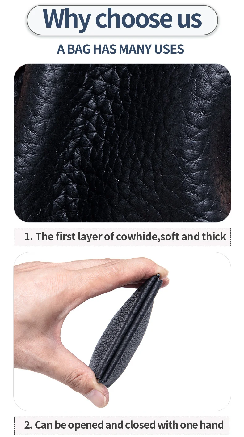 Echtes Leder Mini Kieselstein Geldbörse Brieftasche Schlüssel Tasche Tragbare Kopfhörer Schrapnell Lagerung Lippenstift Karte Halter Beutel Männer Frauen – Detail 4