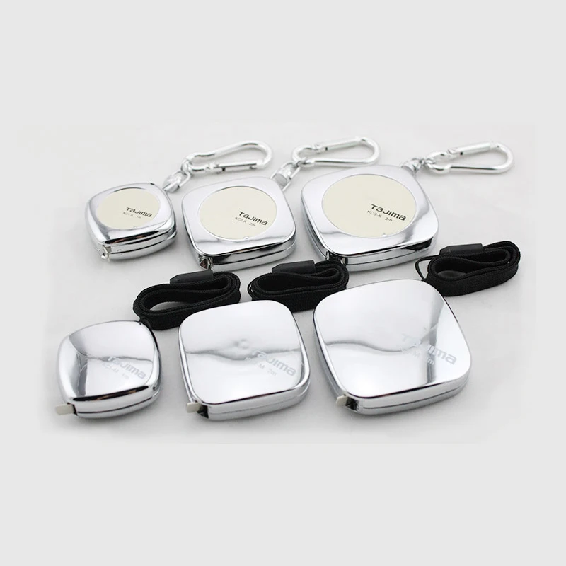 Cinta métrica Tajima para llavero, cinta de anilla para montañismo con imán, 1 m, 2 m, 3 m, mini cinta métrica