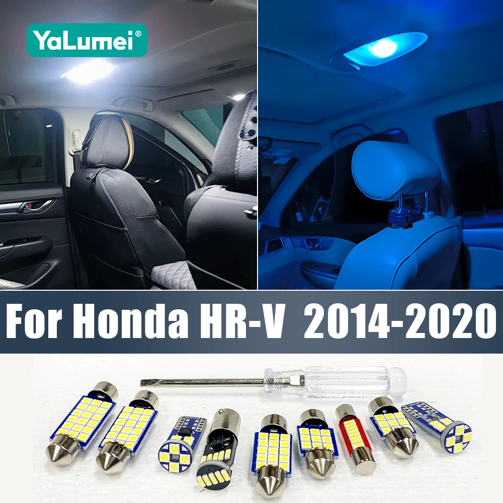 

For Honda HR-V HRV Vezel 2014 2015 2016 2017 2018 2019 2020 12PCS Car LED Bulbs Interior Reading Lamps Trunk Light Accessories