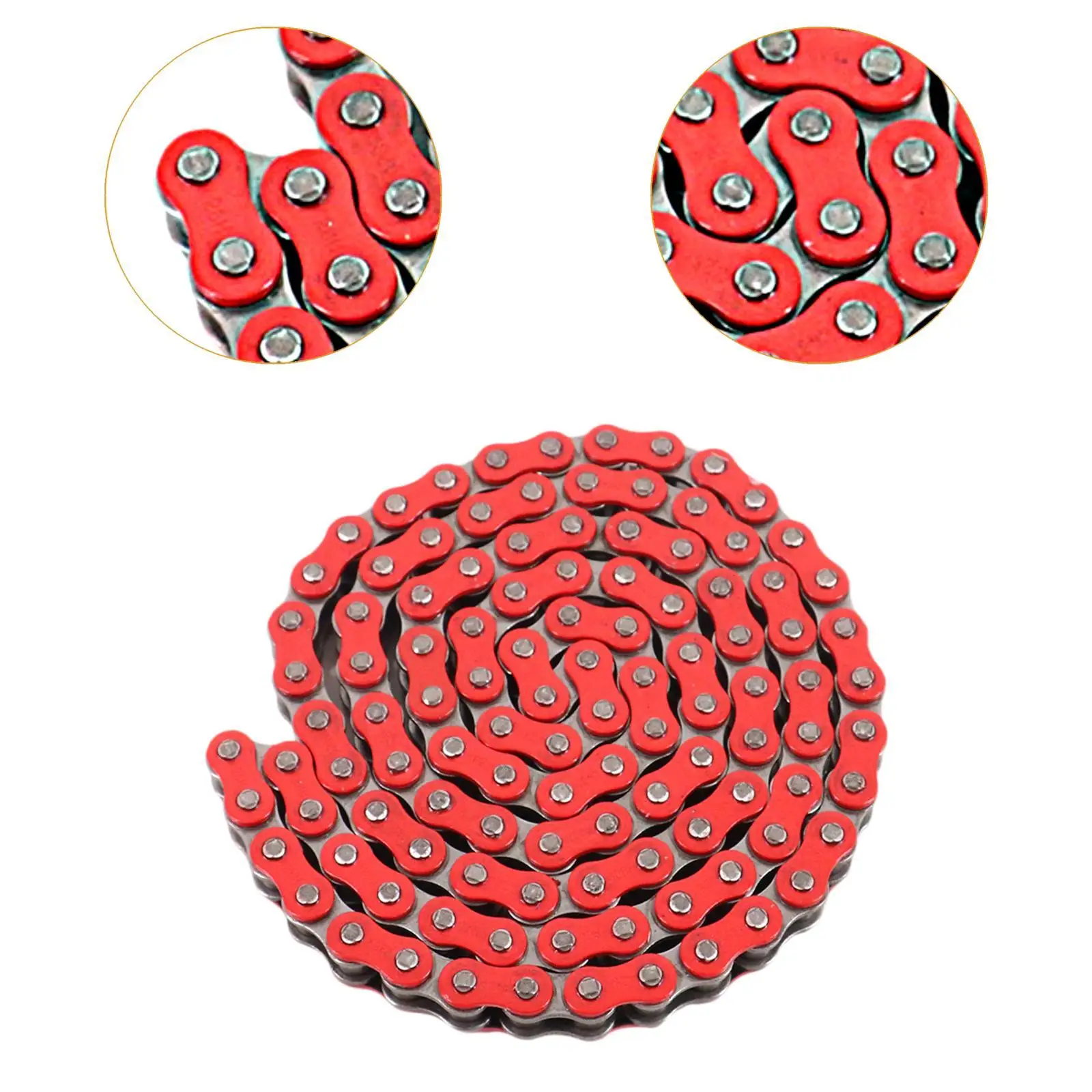 Łańcuch napędowy motocyklowy 428H, łatwy w montażu, uniwersalny, 110 ogniw, zamiennik do quadów, kart, ATV, akcesoria motocyklowe.