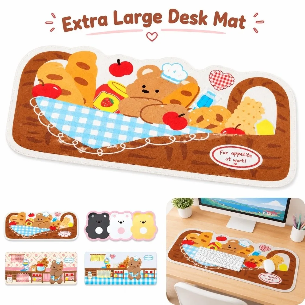 New Cartoon Pattern Rubber Mouse Pad Non-slip Writing Mat Laptop Table Mat Lock Edge Large Size Computer Desk Protector Home