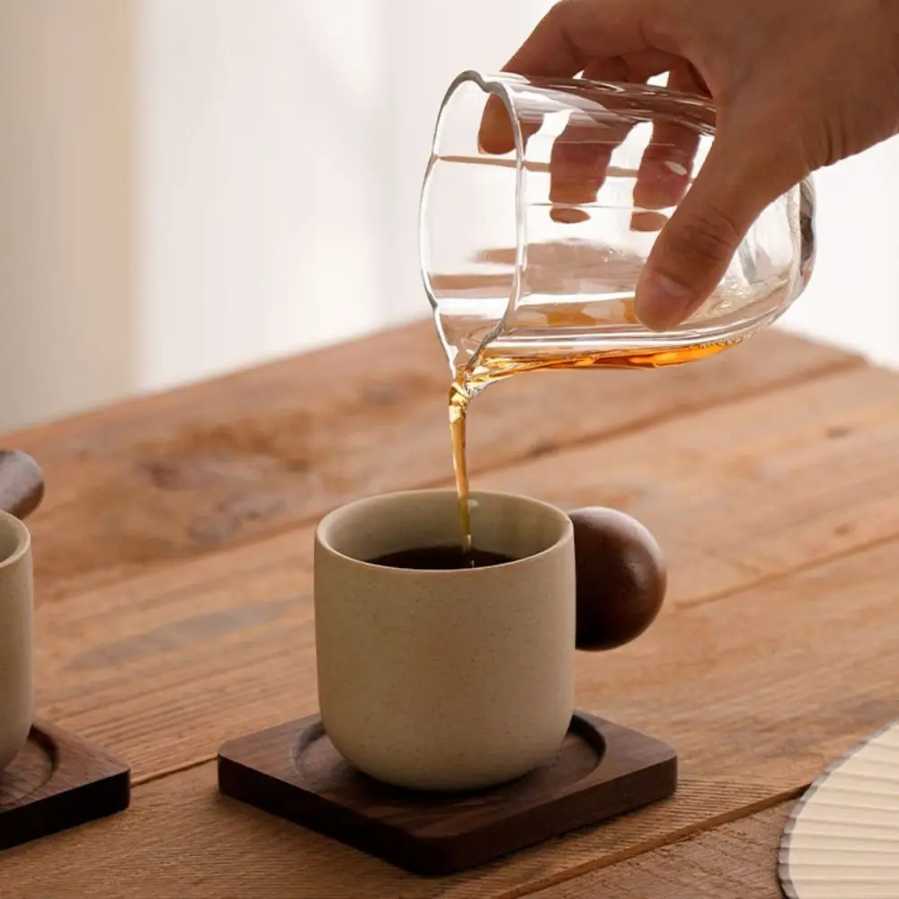 

Кружка для вина, керамическая кофейная чашка, деревянная чайная чашка ручной работы, персонализированная термостойкая чашка для питья чая, домашняя