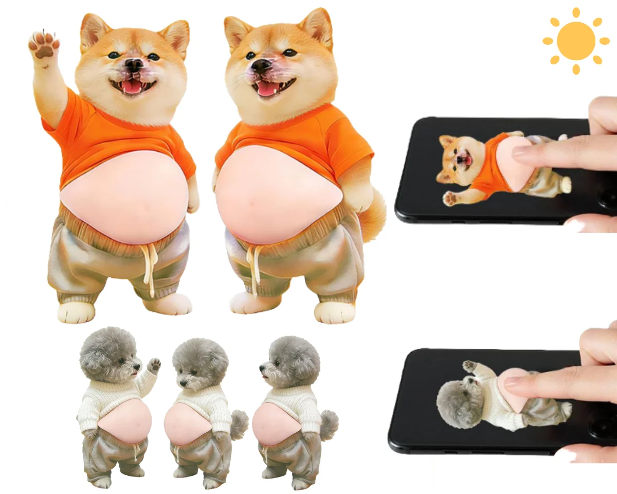 

Набор из 2/3 шт. силиконовых самоклеящихся наклеек с милыми щенками Шиба-ину в нарядных костюмах для декора дома и телефона, снимающие стресс