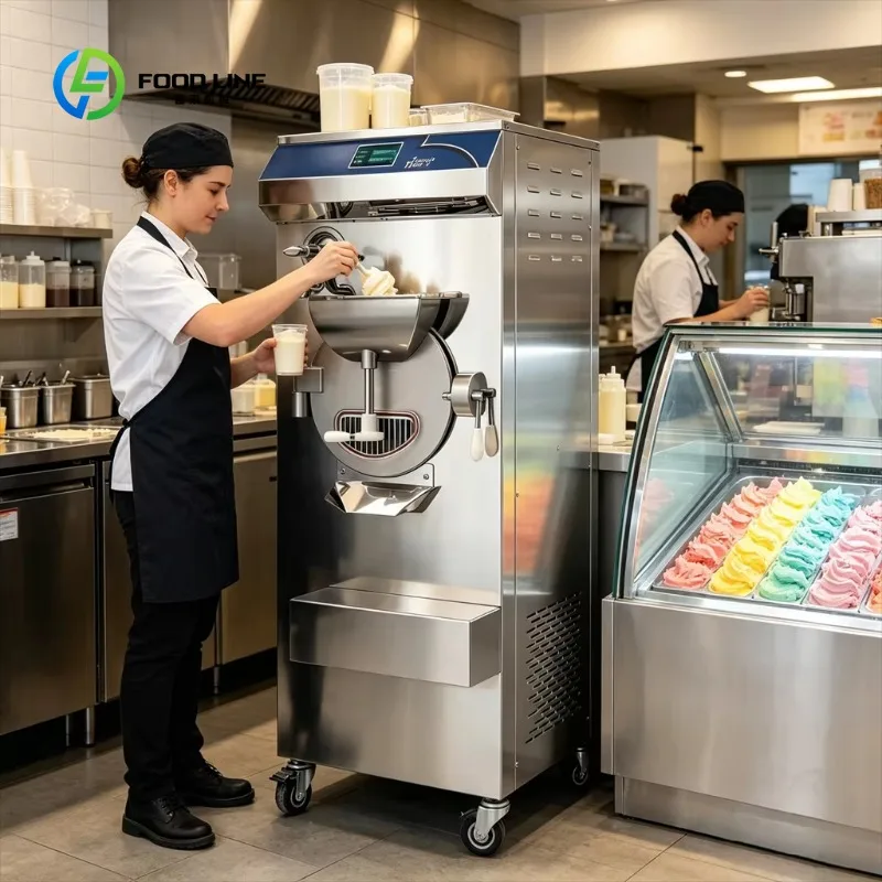 15L Commercial Floor Standing Hard Ice Cream Maker Gelato Machine with Pasteurizer Combo Batch Freezer Italian Ice Maker Machine